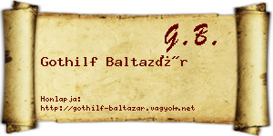 Gothilf Baltazár névjegykártya